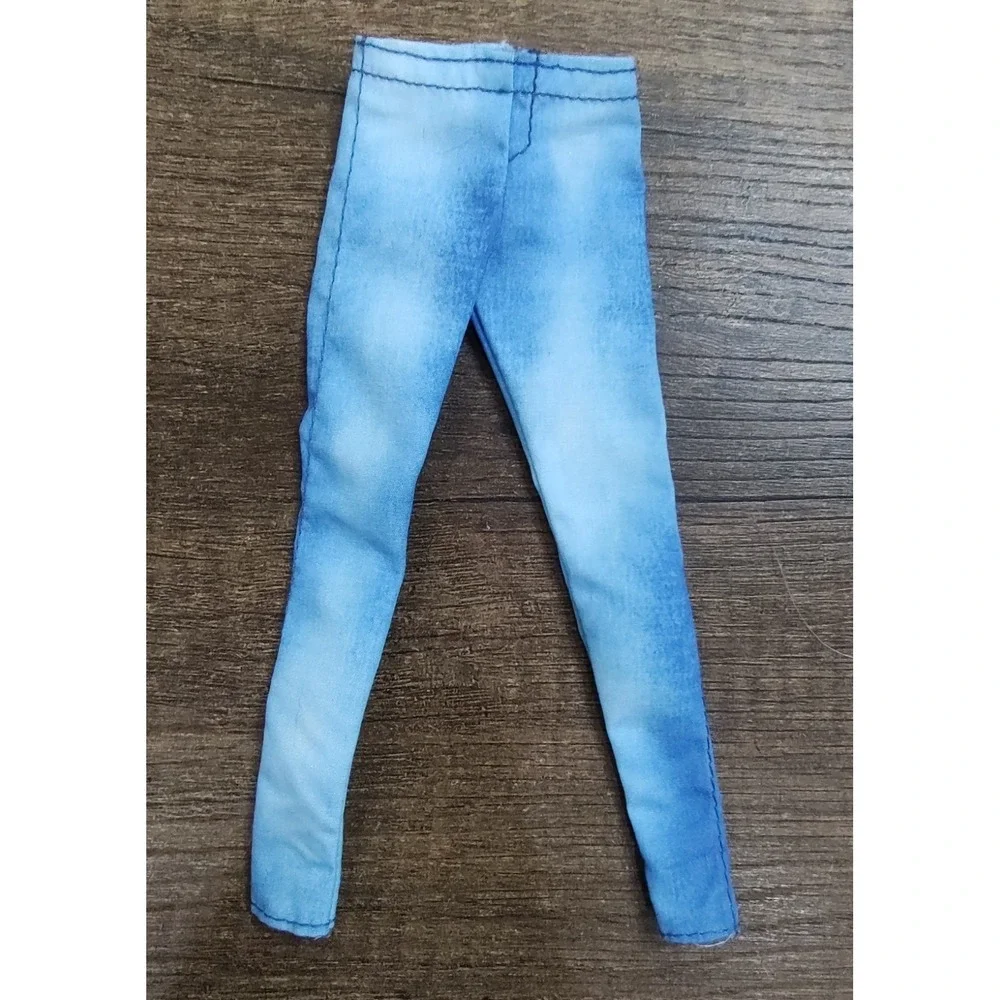 Barbie Fashionista Light Blue Distressed Denim Jeans Jeggings Z32